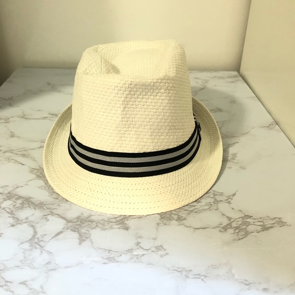 EXPRESS NWT Men’s White & Black Fedora Hat - Picture 3 of 7